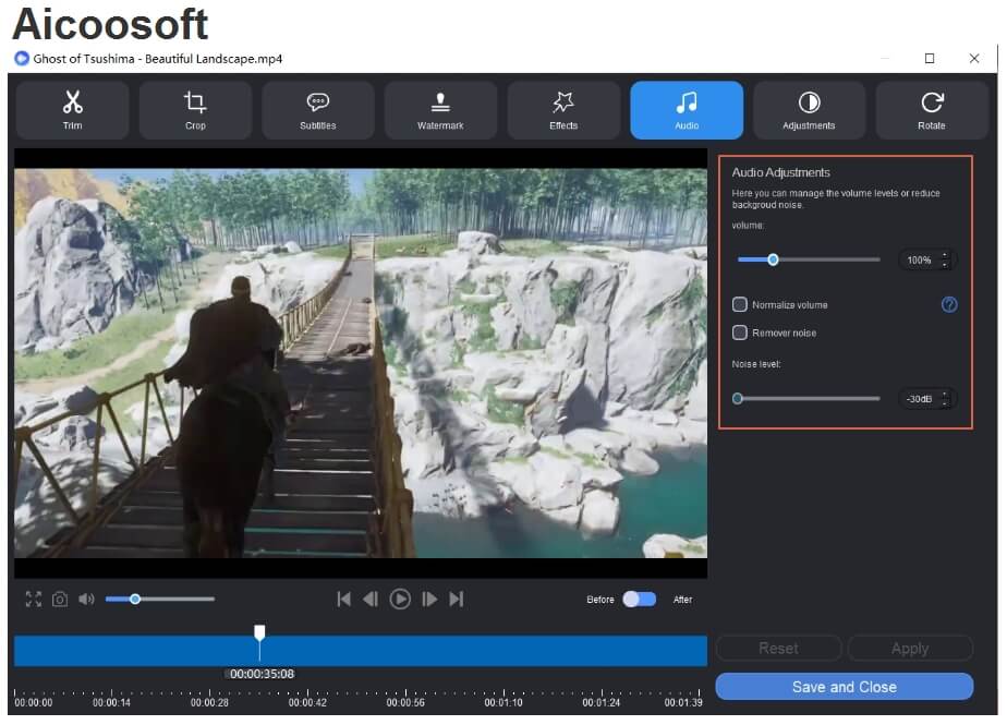 audio - aicoosoft video converter