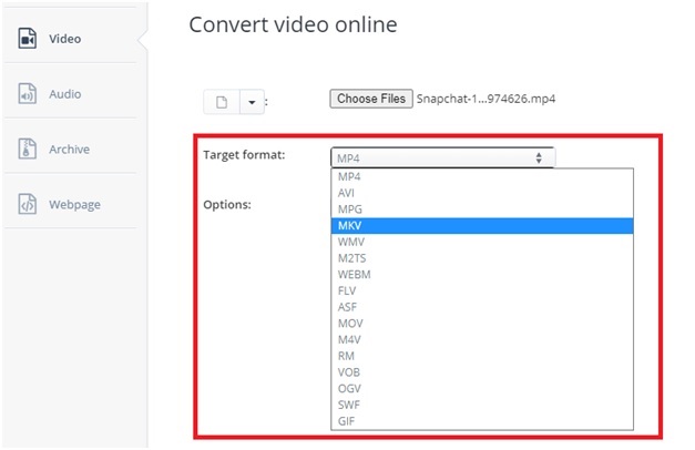 vob to mkv online-step2