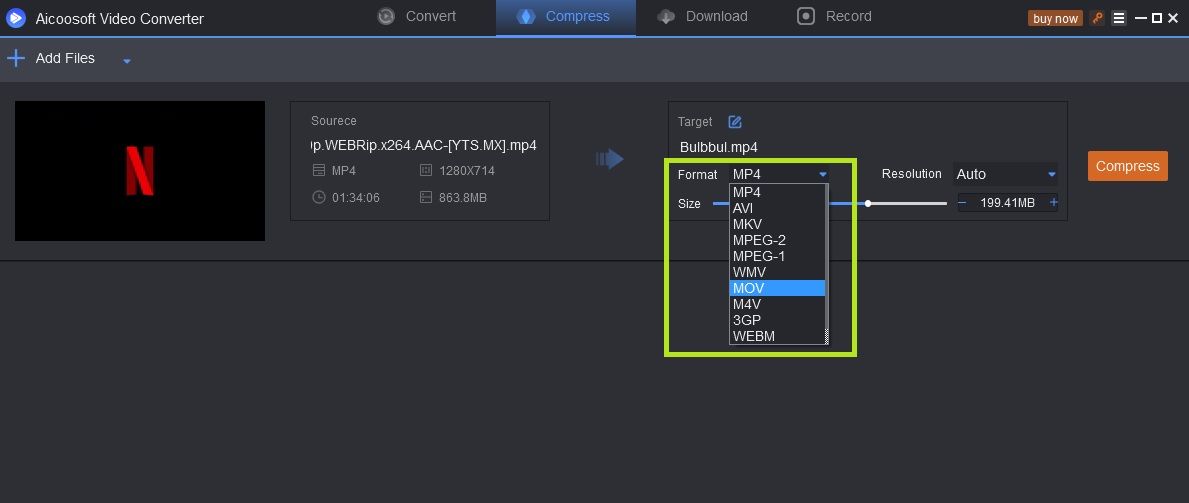 compress mov compress mov