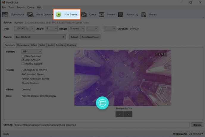 DVD to MP4 - handbrake step 4